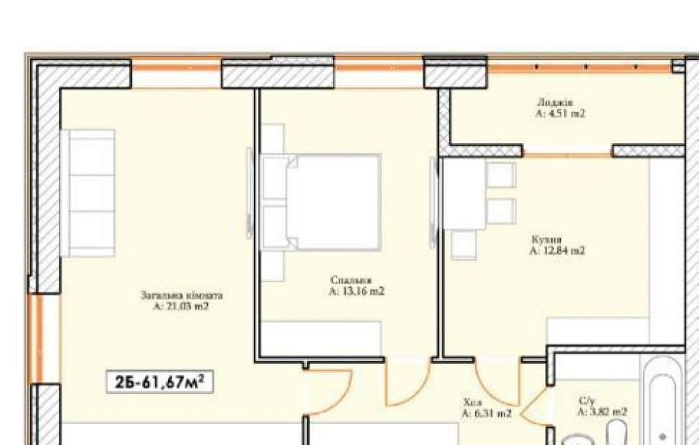 Фото: «Brighton Residence» ЖК - 2-комнатная