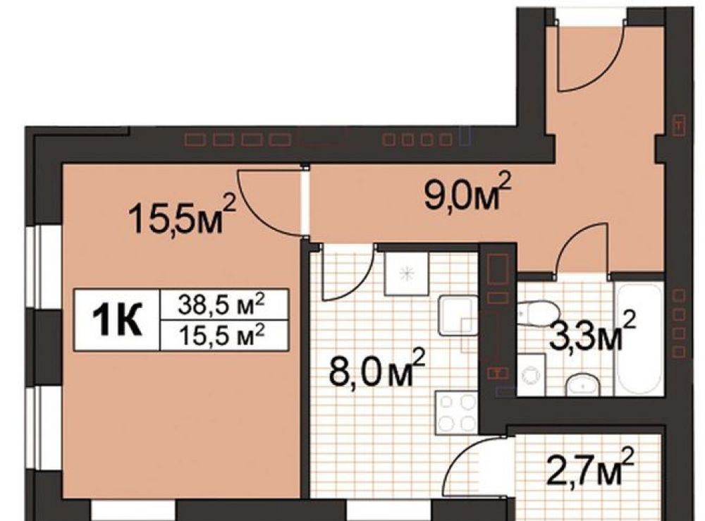 Фото: «Прованс-2» ЖК - 1-комнатная