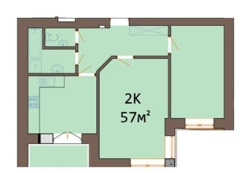 Фото: «Затишна оселя» ЖК у Вовчинці - 2-кімнатна