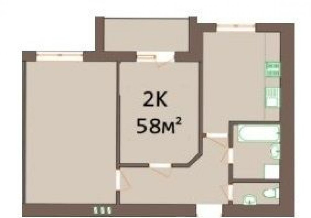 Фото: «Затишна оселя» ЖК у Вовчинці - 2-кімнатна