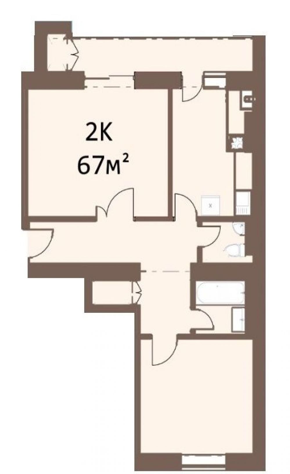 Фото: «Затишна оселя» ЖК у Вовчинці - 2-кімнатна