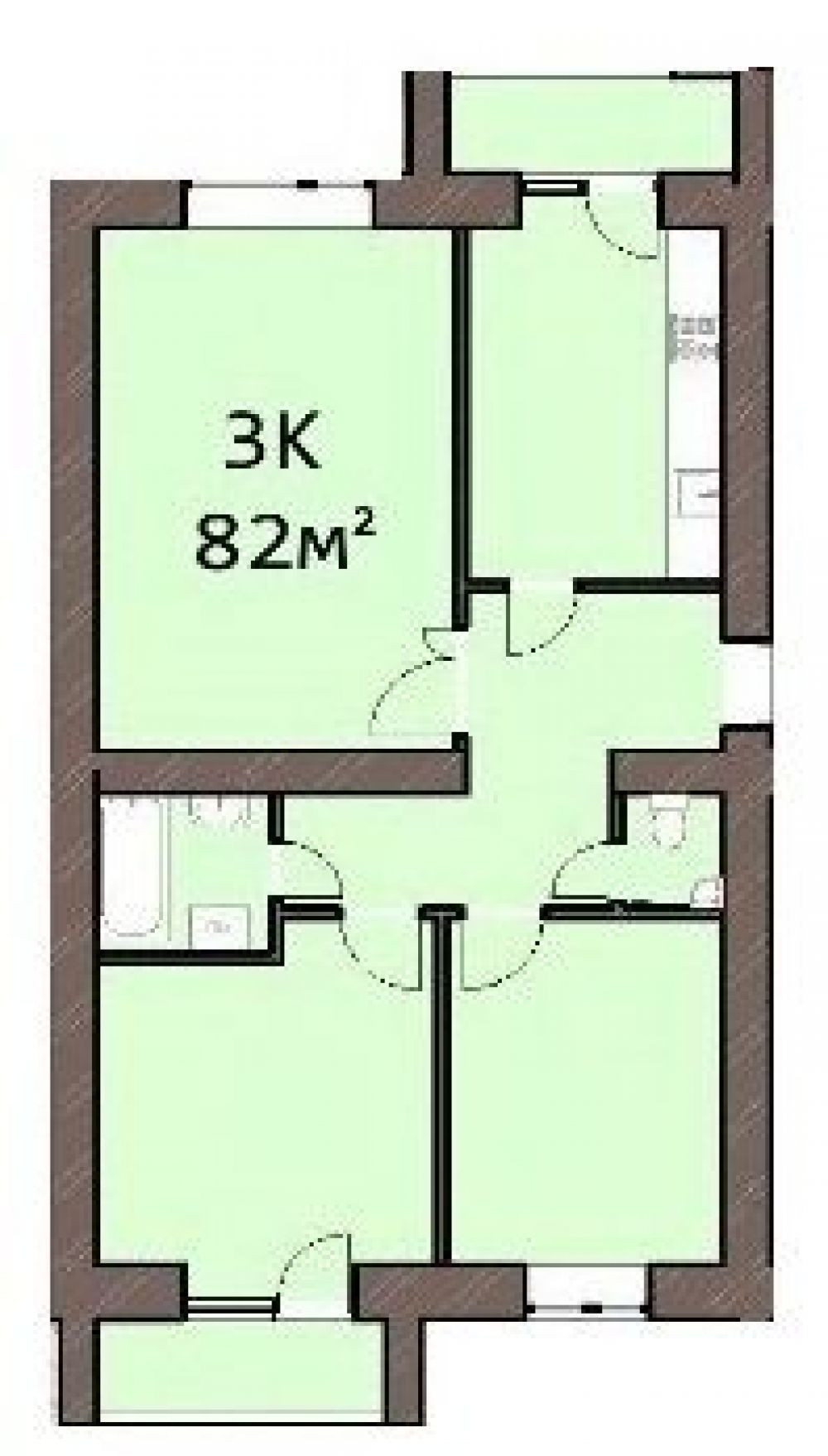 Фото: «Затишна оселя» ЖК у Вовчинці - 3-кімнатна