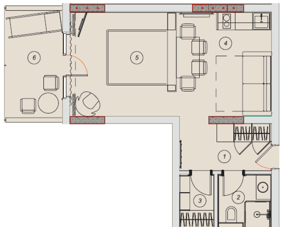 Фото: Polyana Residence апарт-комплекс - 1-кімнатна