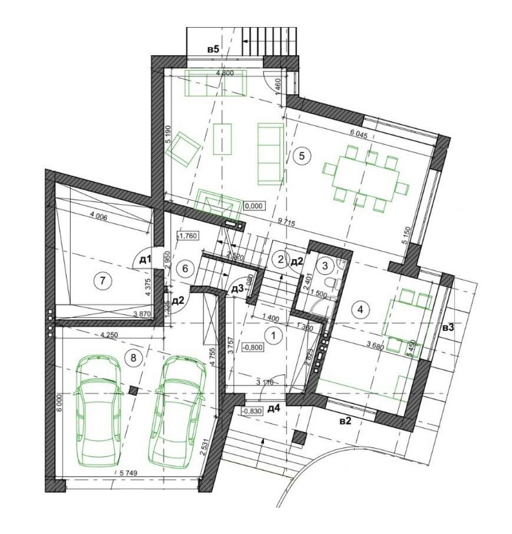 Фото: 1 этаж, гараж