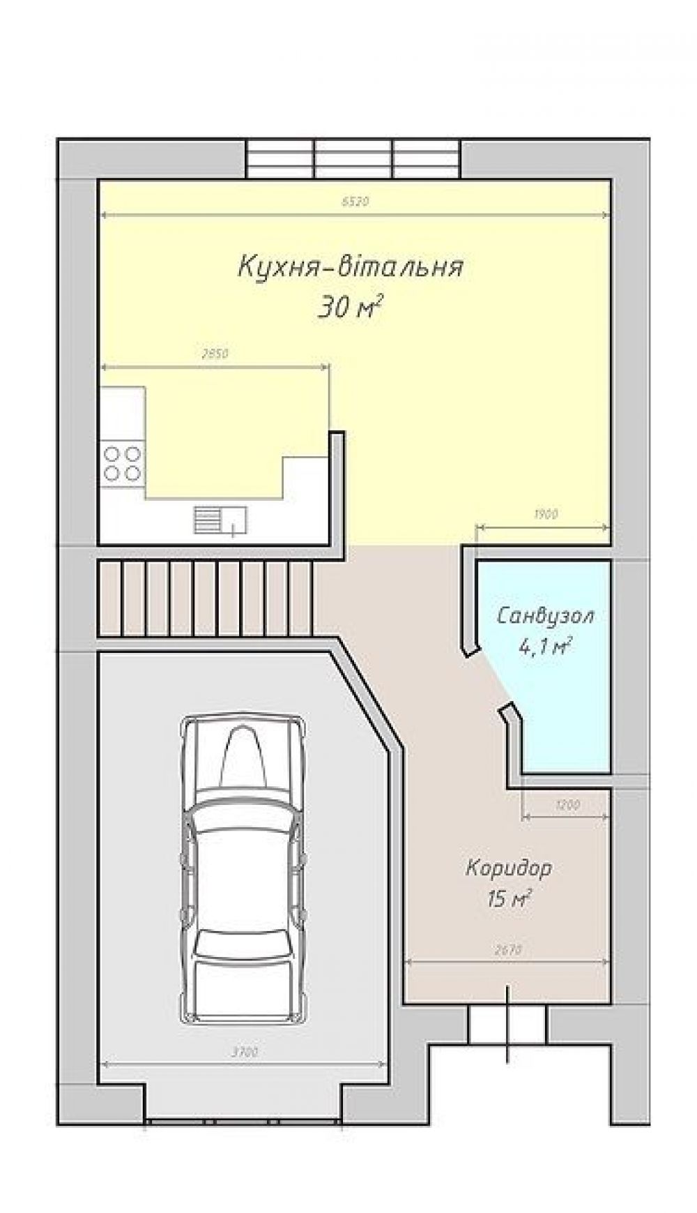 Фото: 1 этаж, гараж