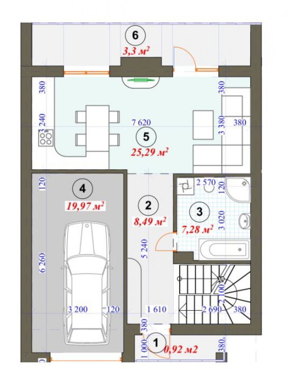 Фото: 1 поверх, гараж