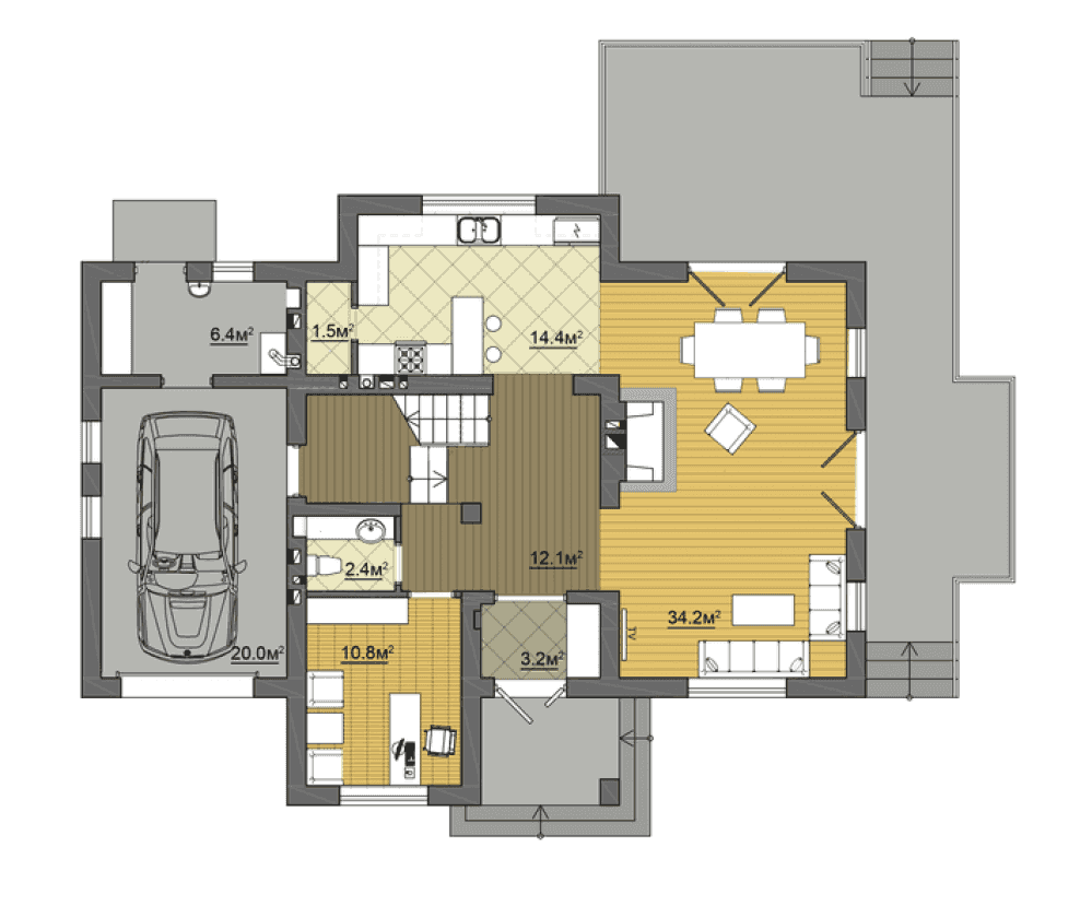 Фото: 1 поверх, гараж