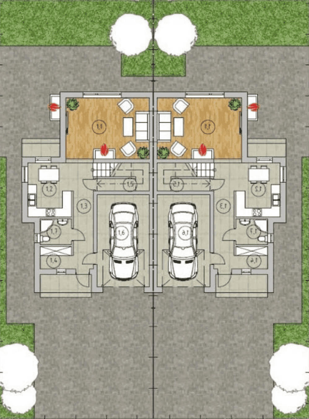 Фото: 1 этаж, гараж