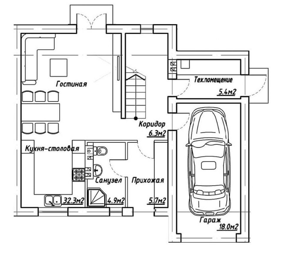 Фото: 1 поверх, гараж