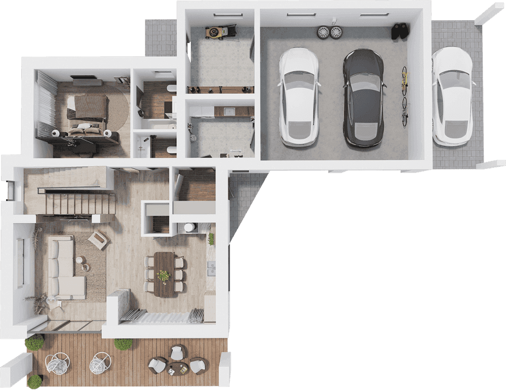 Фото: 1 поверх, гараж