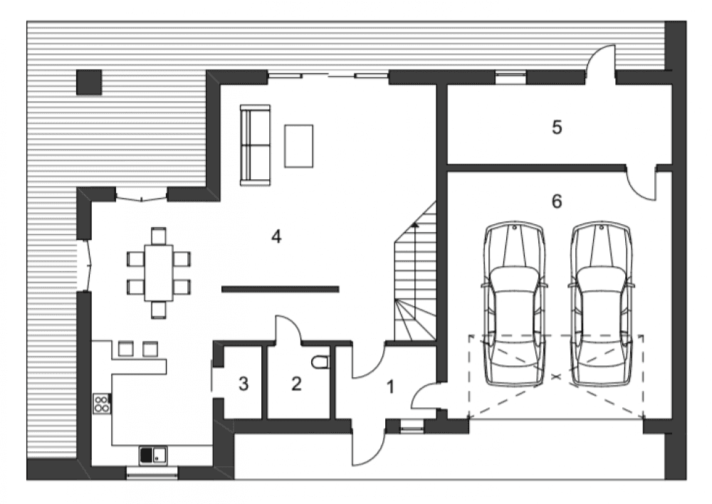 Фото: 1 этаж, гараж