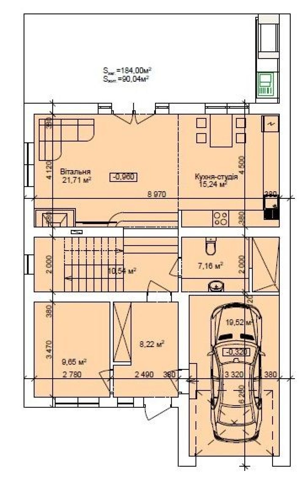 Фото: 1 поверх, гараж