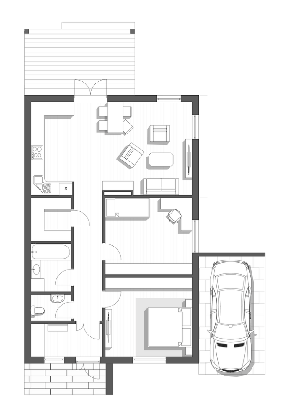 Фото: 1 этаж, гараж