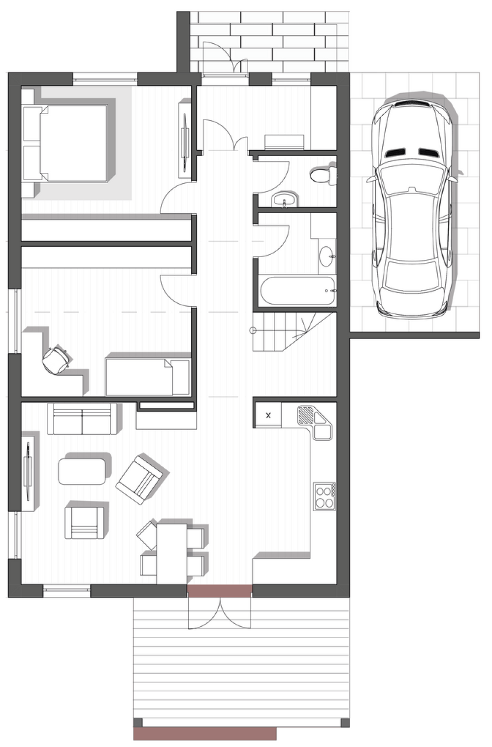 Фото: 1 этаж, гараж