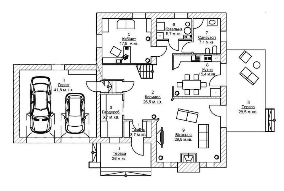 Фото: 1 этаж, гараж