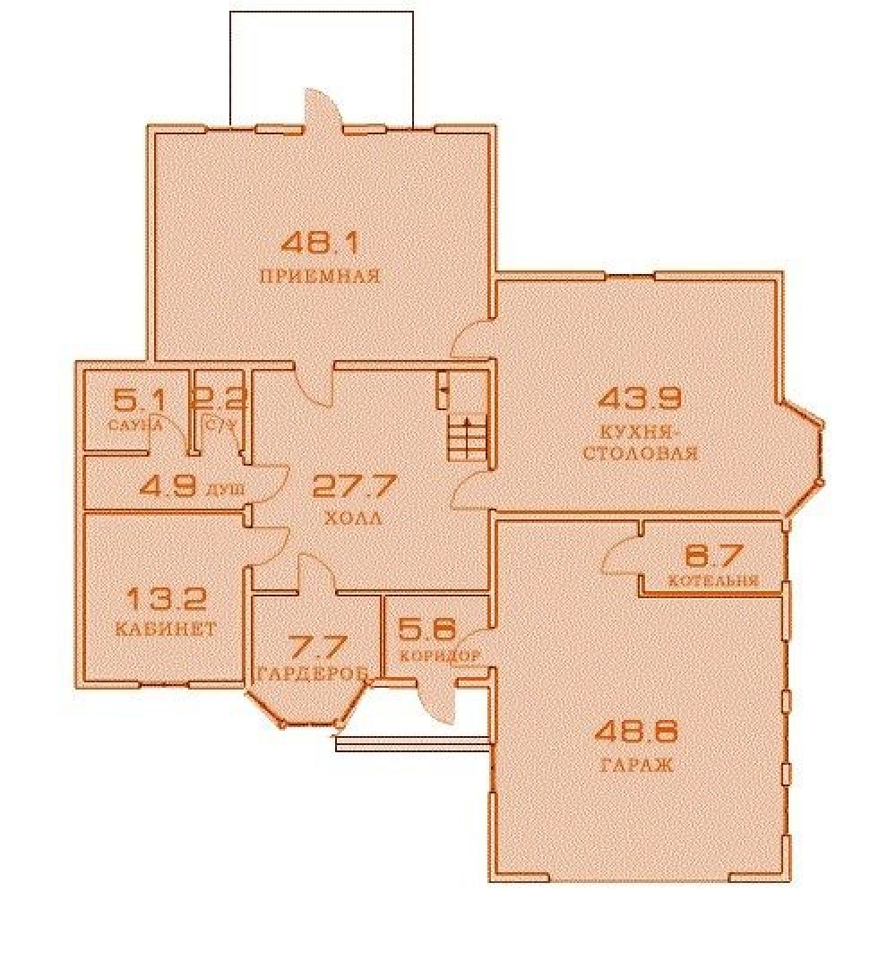 Фото: 1 этаж, гараж