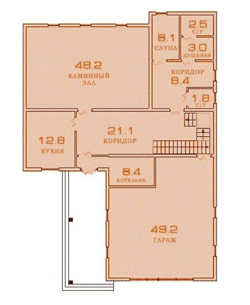 Фото: 1 этаж, гараж