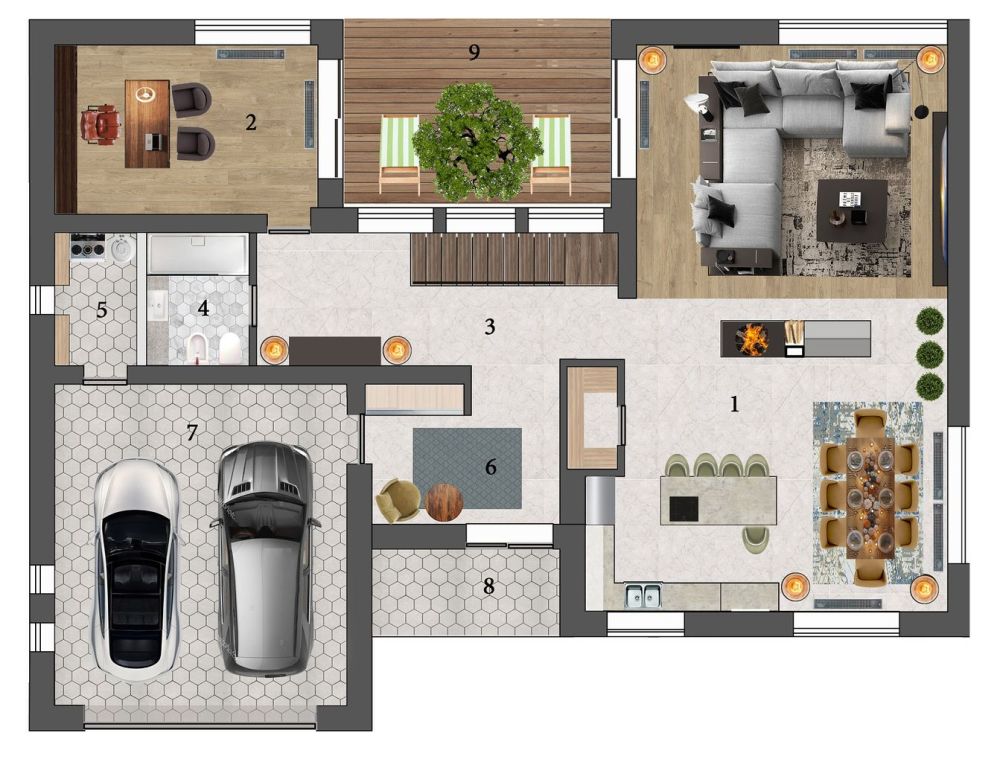 Фото: 1 поверх, гараж