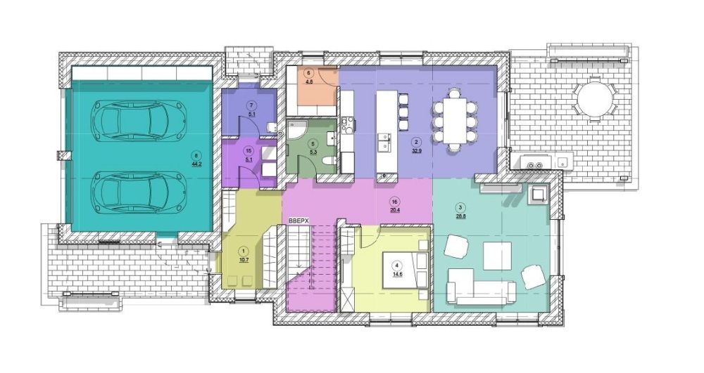 Фото: 1 этаж, гараж