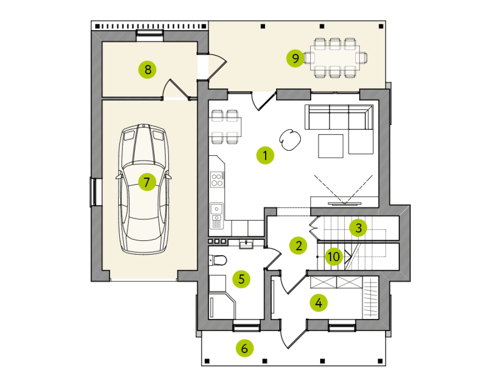Фото: 1 поверх, гараж