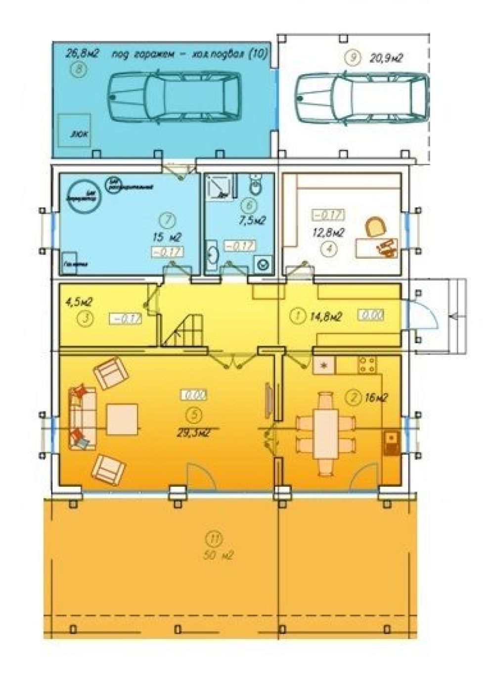 Фото: 1 поверх, гараж