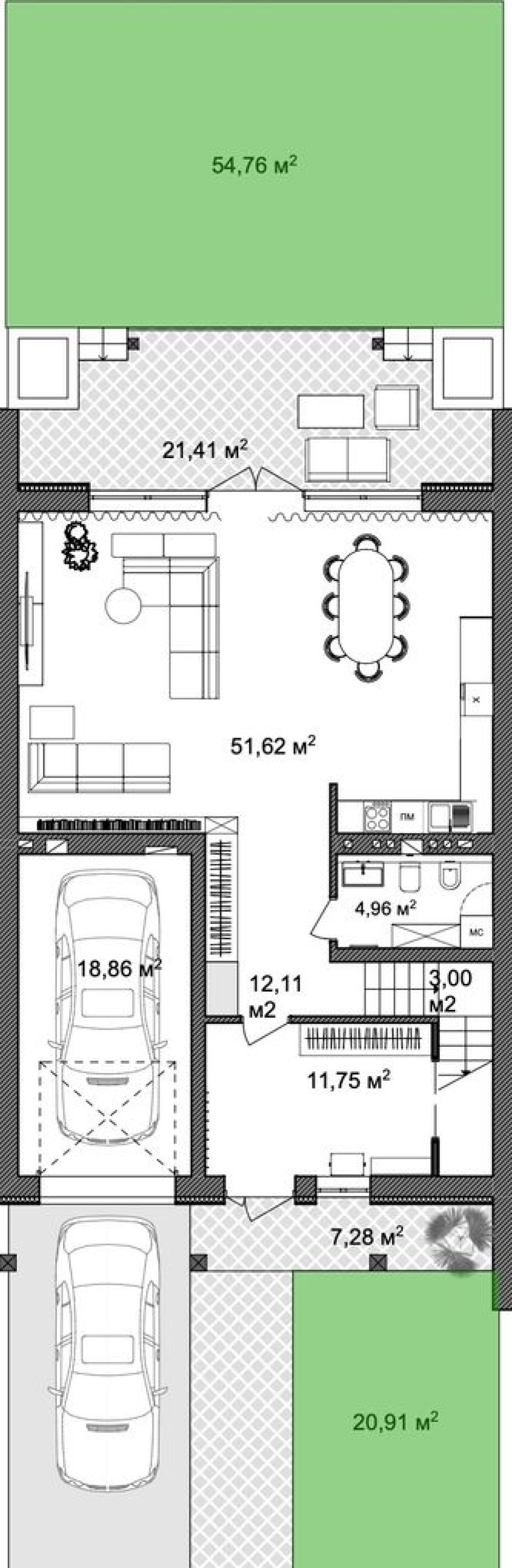 Фото: 1 этаж, гараж