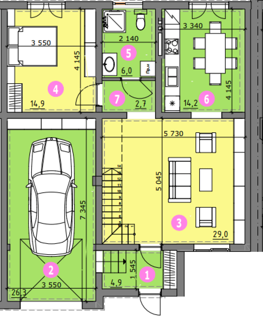 Фото: 1 поверх, гараж