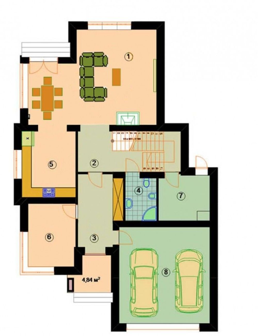 Фото: 1 этаж, гараж