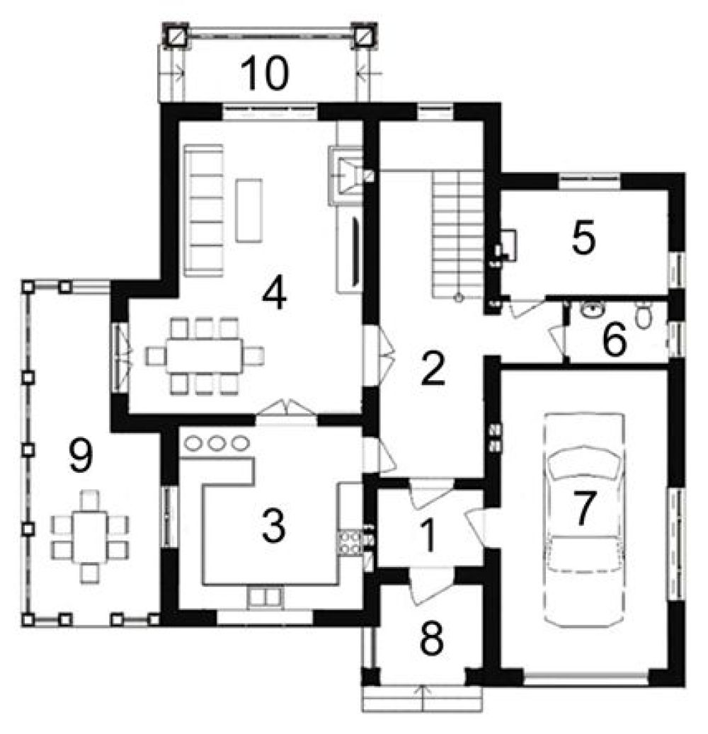 Фото: 1 этаж, гараж