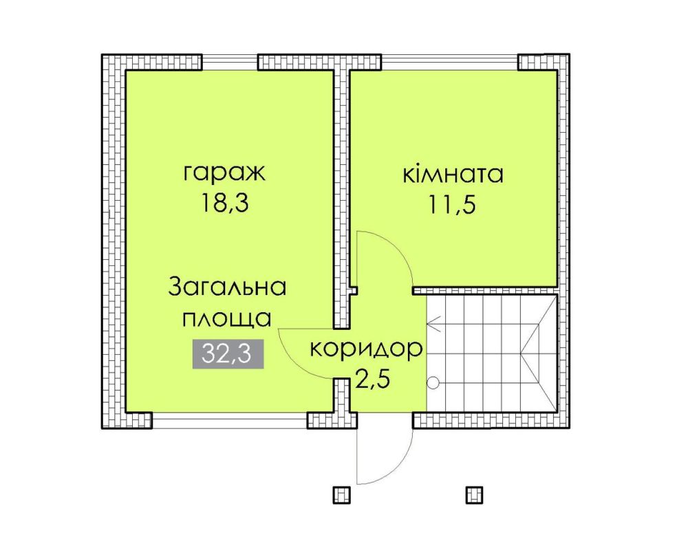 Фото: 1 этаж, гараж