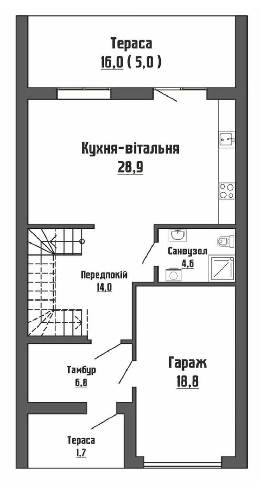 Фото: 1 этаж, гараж