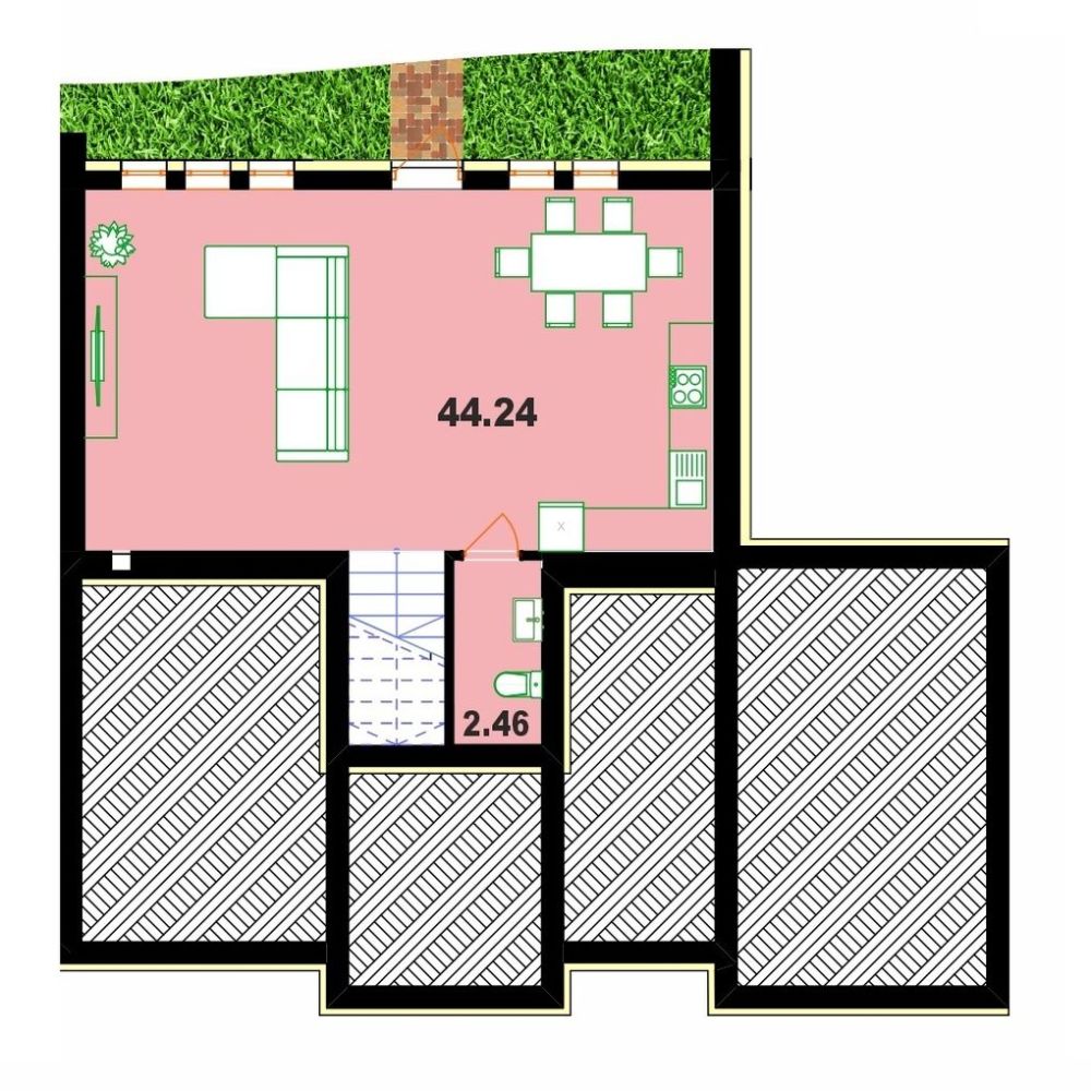 Фото: Цокольный этаж