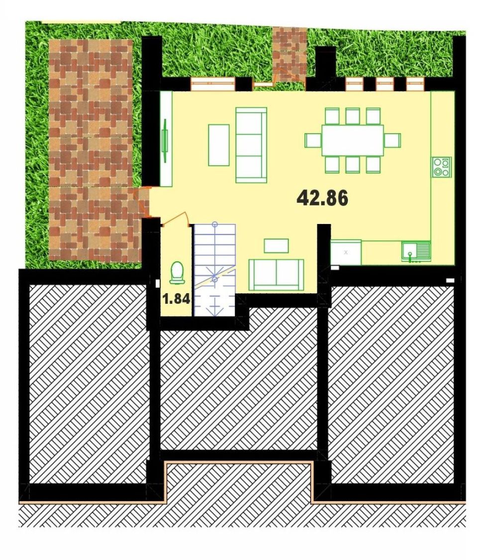 Фото: Цокольный этаж