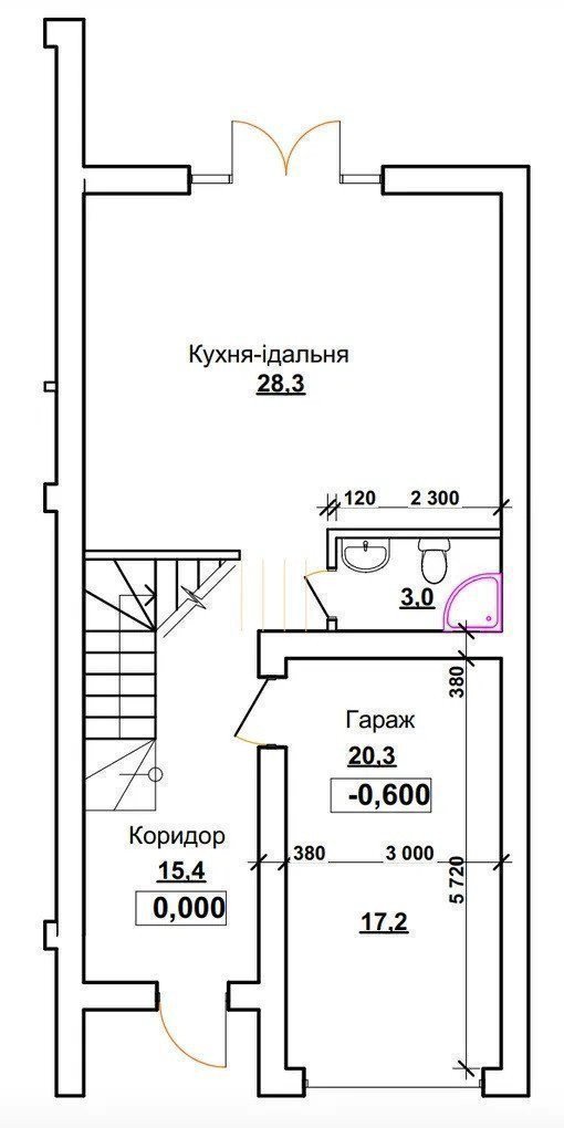 Фото: 1 этаж, гараж