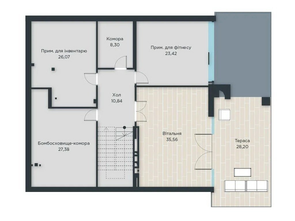 Фото: Цокольный этаж